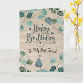 Carte d'anniversaire pliée à thème chrétien (Fleur jaune)