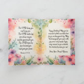 Carte d'anniversaire pliée à thème chrétien (Intérieur)