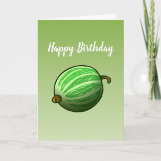 Carte d'anniversaire pliée au fruit de groseille à