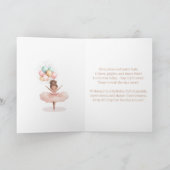 Carte d'anniversaire pliée Ballerina 10 ans ~ (Intérieur)