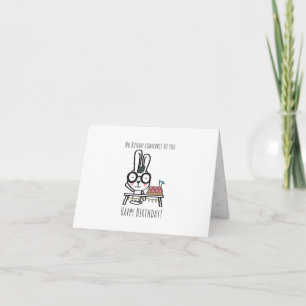 Carte d'Anniversaire pliée Bunny pour enfants