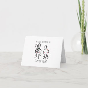 Carte d'Anniversaire pliée Bunny pour enfants