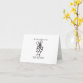 Carte d'Anniversaire pliée Bunny pour enfants (Fleur jaune)