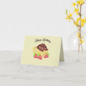 Carte d'anniversaire pliée : Célébrez (Fleur jaune)