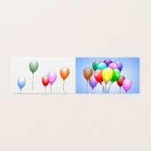 Carte d'anniversaire pliée de ballons (Outside Unfolded)