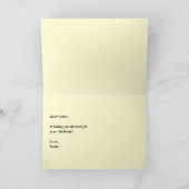 Carte d'anniversaire pliée jaune Bleu (Intérieur)