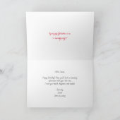 Carte d'anniversaire pliée Ladybug (blanc) (Intérieur)