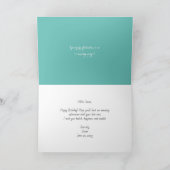 Carte d'anniversaire pliée Ladybug (Turquoise) (Intérieur)