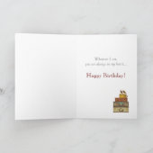 Carte d'anniversaire pliée Oiseaux de l'amour vint (Intérieur)