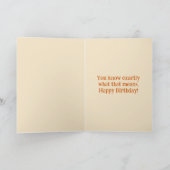 Carte d'anniversaire pliée Roadrunner (Intérieur)