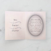 Carte d'anniversaire pliée, rose et myosotis  (Intérieur)