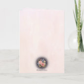 Carte d'anniversaire pliée, rose et myosotis  (Dos)