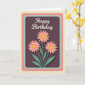 Carte d'anniversaire Plum Happy (Fleur jaune)