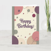 Carte d'anniversaire Plum Script (Devant)
