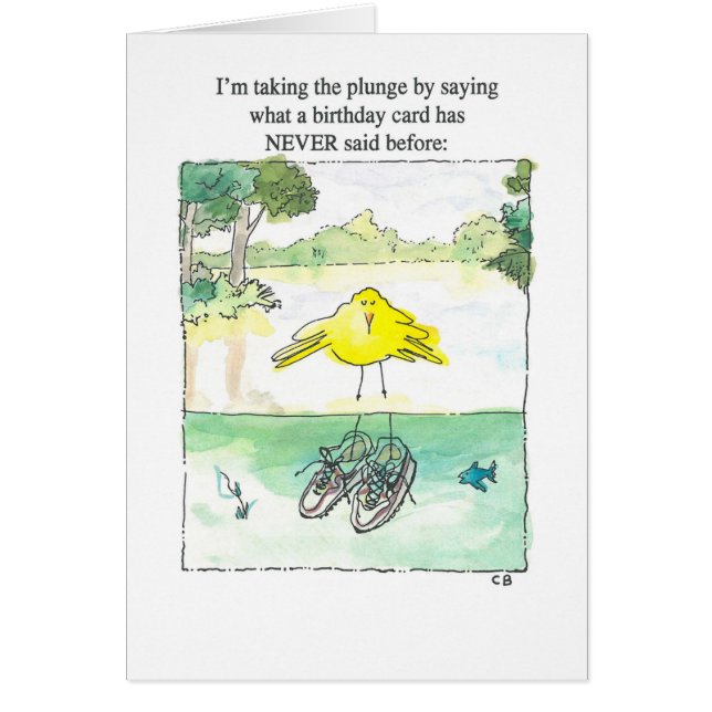 Carte d'anniversaire "Plunge" (Devant)