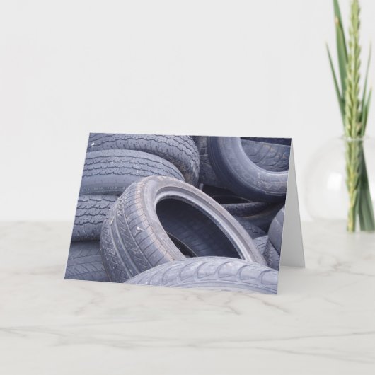 Carte d'anniversaire "Pneus" (Devant)