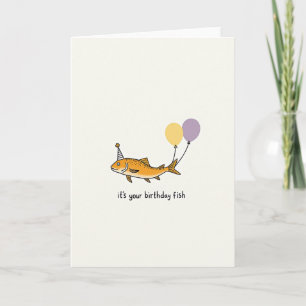Carte d'anniversaire Poisson Joyeux