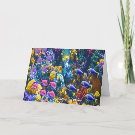 Carte d'anniversaire Poisson tropical (Devant)