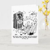 Carte d'anniversaire Policier Punch & Judy - (Fleur jaune)