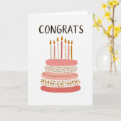 Carte d'anniversaire Polka dorée (Fleur jaune)
