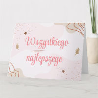 Carte d'anniversaire polonaise Wszystkiego Najleps