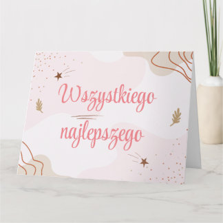 Carte d'anniversaire polonaise Wszystkiego Najleps