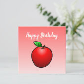 Carte d'anniversaire Pomme Rouge (Debout devant)