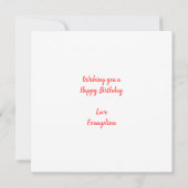 Carte d'anniversaire Pomme Rouge (Dos)