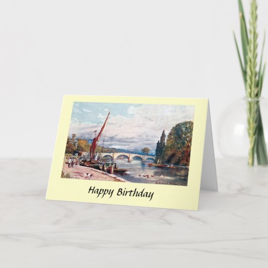 Carte d'anniversaire - pont Richmond, Richmond, Su (Devant)