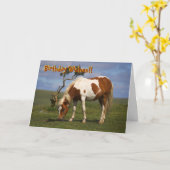 Carte d'anniversaire Pony et Lone Gorse (Fleur jaune)