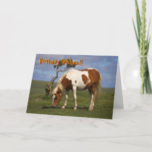 Carte d'anniversaire Pony et Lone Gorse