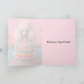 Carte d'anniversaire | Poodle Chien gâteau d'anniv (Intérieur)