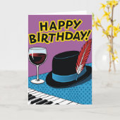 Carte d'anniversaire Pop Art (Fleur jaune)