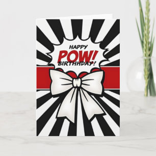 Carte d'anniversaire Pop Art Burst