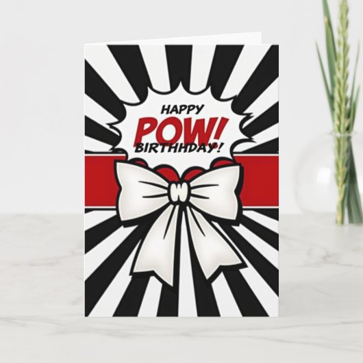 Carte d'anniversaire Pop Art Burst (Devant)