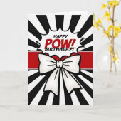 Carte d'anniversaire Pop Art Burst (Fleur jaune)