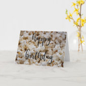 Carte d'anniversaire Popcorn (Fleur jaune)