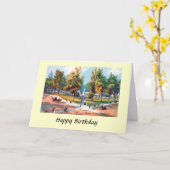 Carte d'anniversaire - Portland, Oregon - The Plaz (Fleur jaune)