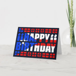Carte d'anniversaire Porto Rico Flag
