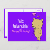 Carte d'anniversaire portugaise (Devant / Derrière)