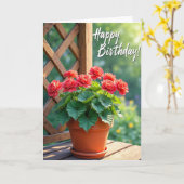 Carte d'anniversaire Pot de fleurs de jardin (Fleur jaune)