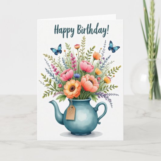 Carte d'anniversaire Pot vibrant (Devant)