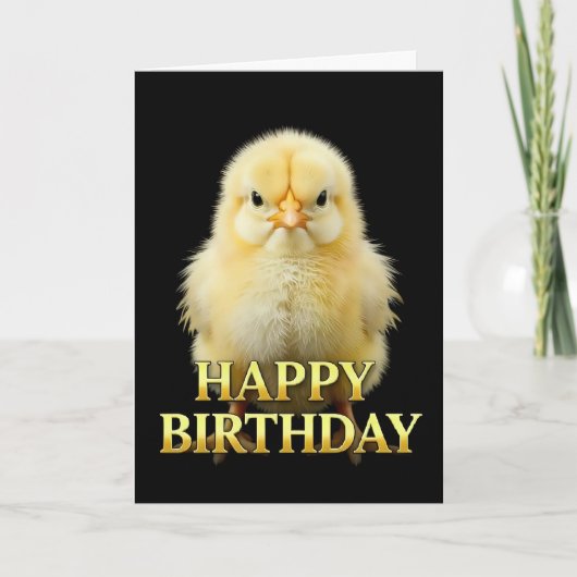 CARTE D'ANNIVERSAIRE POULE GROS PLAN DISTINCT (Devant)