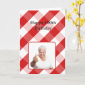 Carte d'anniversaire pour 100 ans et plus - Person (Fleur jaune)