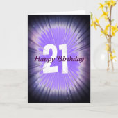 Carte d'anniversaire pour 21 ans (Fleur jaune)