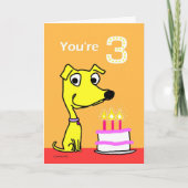 carte d'anniversaire pour 3 ans (Devant)