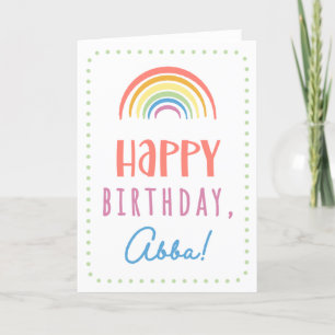 Carte d'anniversaire pour Abba