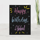Carte d'anniversaire pour Abba (Devant)