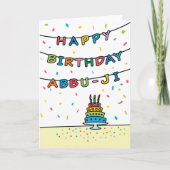 Carte d'anniversaire pour Abbu-Ji (Devant)