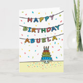 Carte d'anniversaire pour Abuela (Devant)